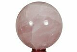 Polished Rose Quartz Sphere - Madagascar #210185-1
